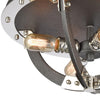 Riveted Plate 19'' Wide 4-Light Flush Mount - Silverdust Iron - Silverdust Iron