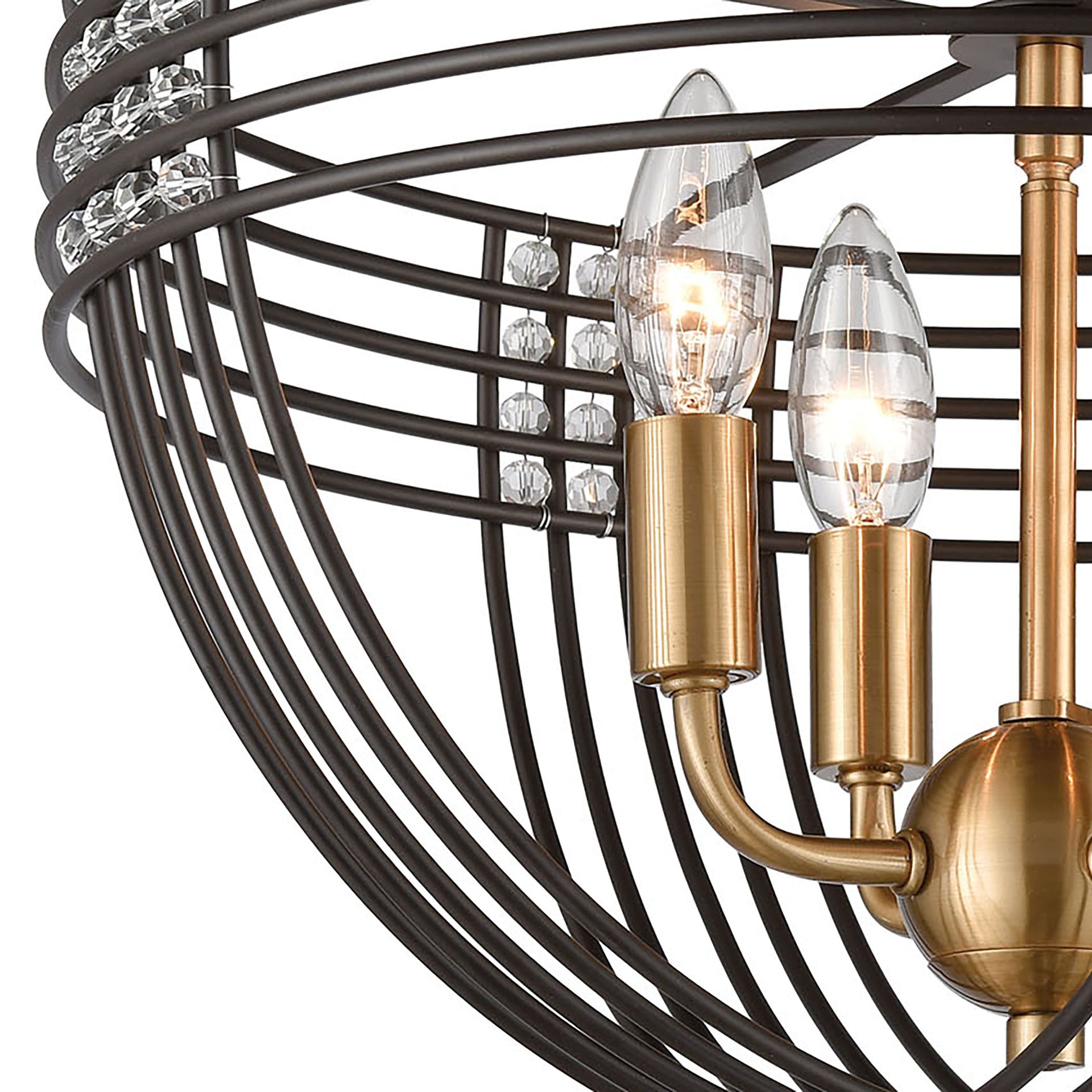 Concentric 16'' Wide 4-Light Semi Flush Mount - Oil Rubbed Bronze