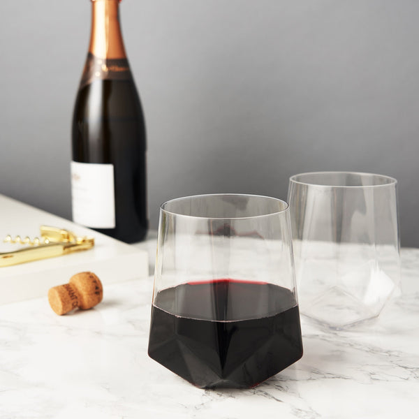 Faceted Crystal Wine Glasses