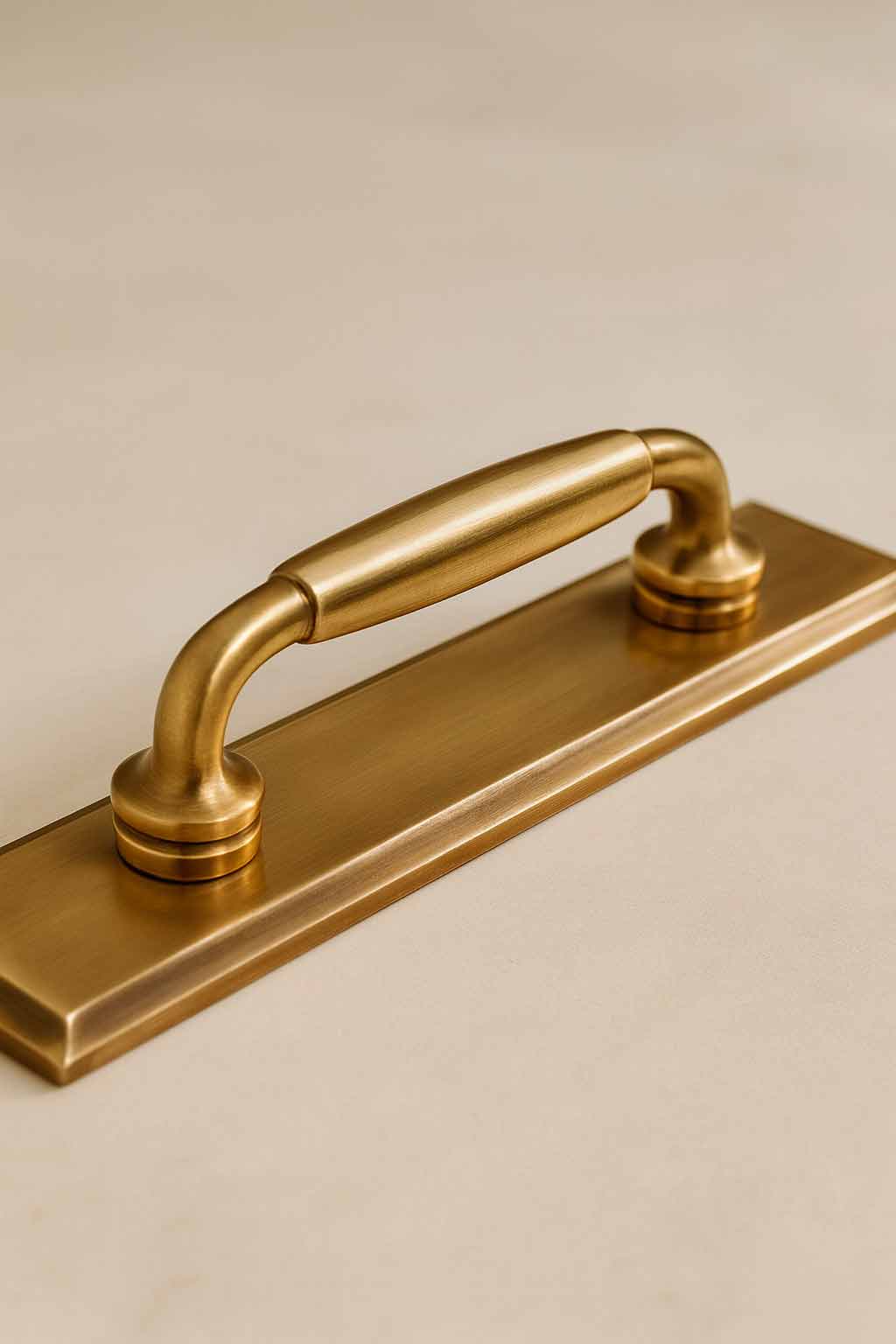 Classic Cabinet Pulls with Backplate - Antique Brass