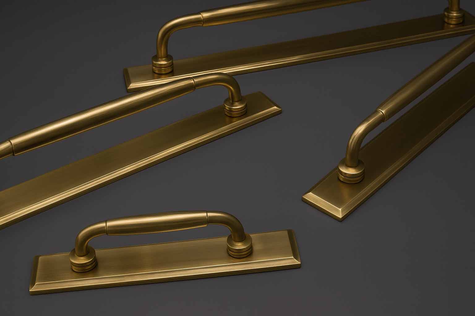 Classic Cabinet Pulls with Backplate - Antique Brass