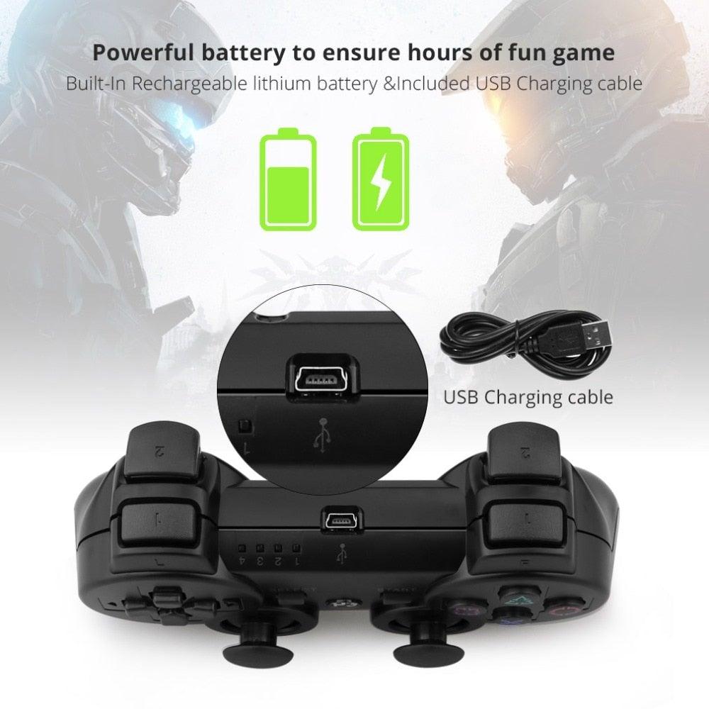 Classic Blue Bluetooth Wireless Joystick Gamepad Controller Compatible With PC Monitor Laptop