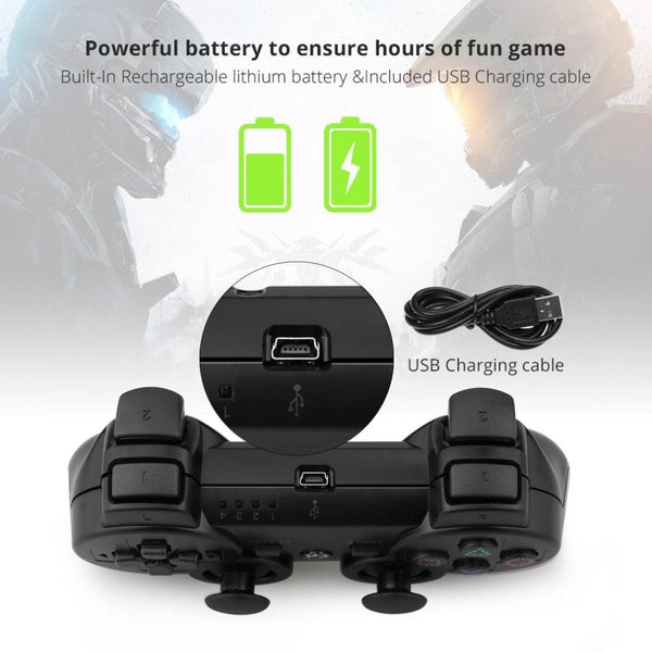 Classic Blue Bluetooth Wireless Joystick Gamepad Controller Compatible With PC Monitor Laptop