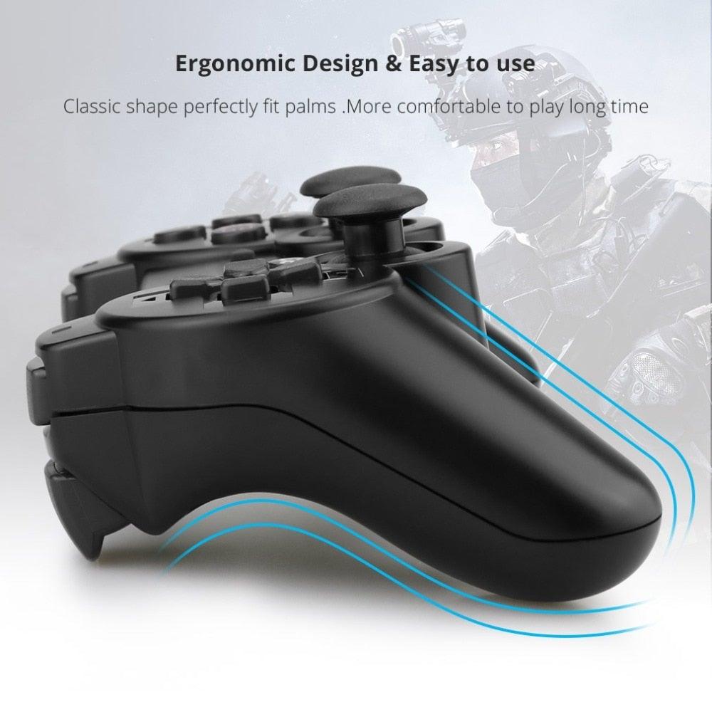 Classic Blue Bluetooth Wireless Joystick Gamepad Controller Compatible With PC Monitor Laptop