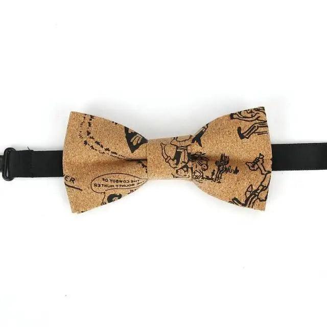 Classic Children Striped Elegant New Bow Tie Cute Kids Design Boys Brown Color Printed Bowties