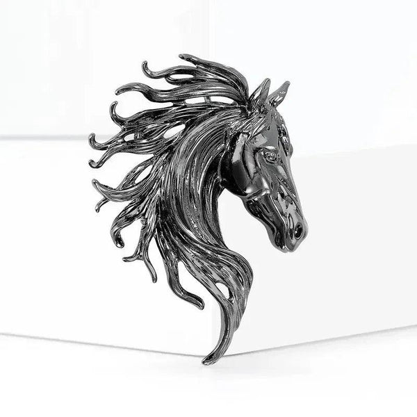 Classic Horse Brooch Suitable for Women's Neutral Wear Twelve Zodiac Animal Rhinestone Pin Can Be Used as a Necklace Badge Ideal for Casual Outings Parties Banquets and Friend Gatherings Perfect New Year Gift Elegant Jewelry