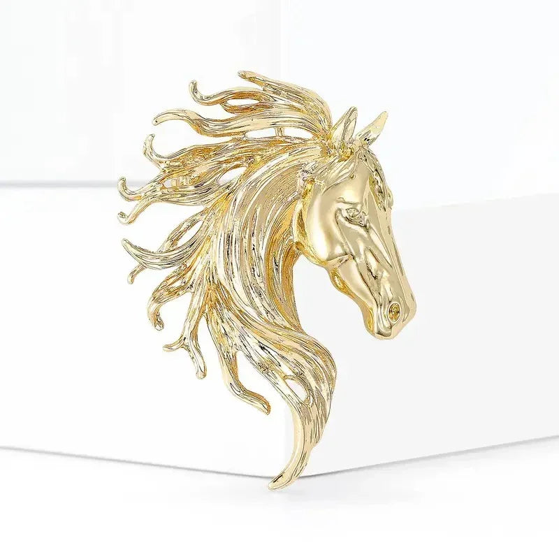 Classic Horse Brooch Suitable for Women's Neutral Wear Twelve Zodiac Animal Rhinestone Pin Can Be Used as a Necklace Badge Ideal for Casual Outings Parties Banquets and Friend Gatherings Perfect New Year Gift Elegant Jewelry