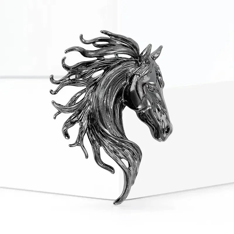 Classic Horse Brooch Suitable for Women's Neutral Wear Twelve Zodiac Animal Rhinestone Pin Can Be Used as a Necklace Badge Ideal for Casual Outings Parties Banquets and Friend Gatherings Perfect New Year Gift Elegant Jewelry