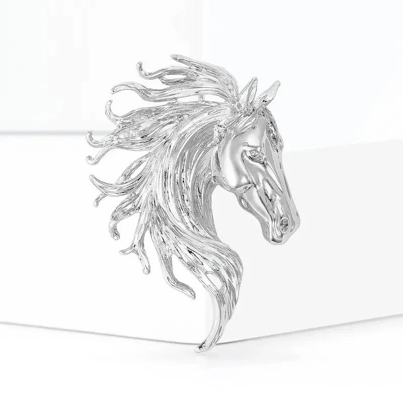 Classic Horse Brooch Suitable for Women's Neutral Wear Twelve Zodiac Animal Rhinestone Pin Can Be Used as a Necklace Badge Ideal for Casual Outings Parties Banquets and Friend Gatherings Perfect New Year Gift Elegant Jewelry