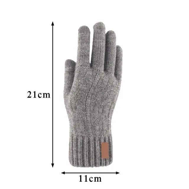 Classic Knitted Fingerless Winter  Unisex Outdoor Gloves For Men Women Retro Soft Unisex Stretch Elastic Warm Half Finger Cycling Gloves