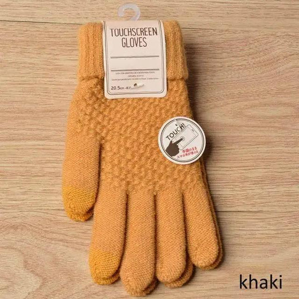 Classic Knitted Fingerless Winter  Unisex Outdoor Gloves For Men Women Retro Soft Unisex Stretch Elastic Warm Half Finger Cycling Gloves