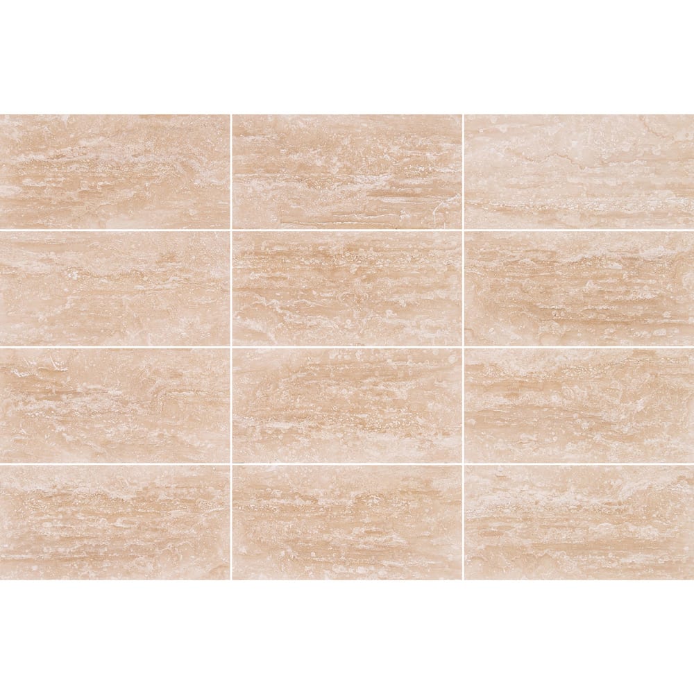 Classic Light Vein-cut Travertine Floor and Wall Tile 12