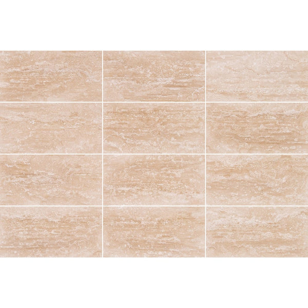 Classic Light Vein-cut Travertine Floor and Wall Tile 12