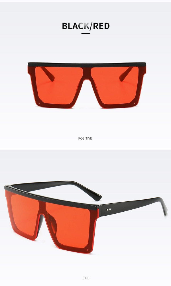 Classic Male Big Black Sunglasses For Men & Women New Fashionable Design New Mirror Pink Square  Oversize Square Sunglasses for Women Men