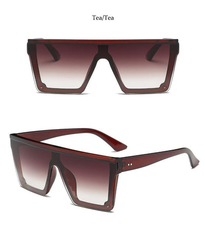 Classic Male Big Black Sunglasses For Men & Women New Fashionable Design New Mirror Pink Square  Oversize Square Sunglasses for Women Men