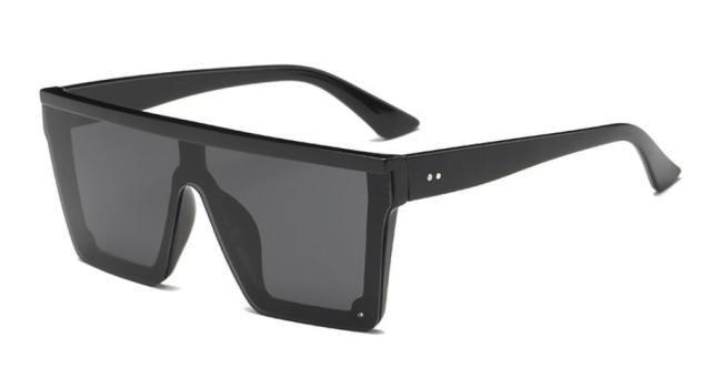 Classic Male Big Black Sunglasses For Men & Women New Fashionable Design New Mirror Pink Square  Oversize Square Sunglasses for Women Men