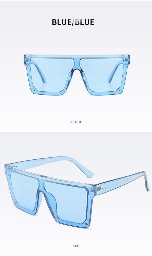 Classic Male Big Black Sunglasses For Men & Women New Fashionable Design New Mirror Pink Square  Oversize Square Sunglasses for Women Men
