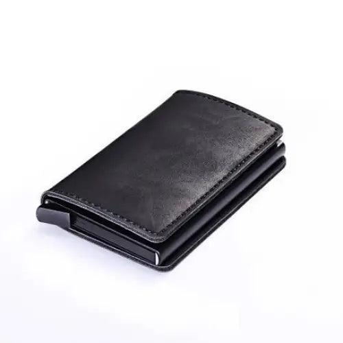 Classic Multifunction Automatic Aluminum Alloy Leather Credit Card Holder Retro New Pop-Up Card Ejector Business Wallets For Men
