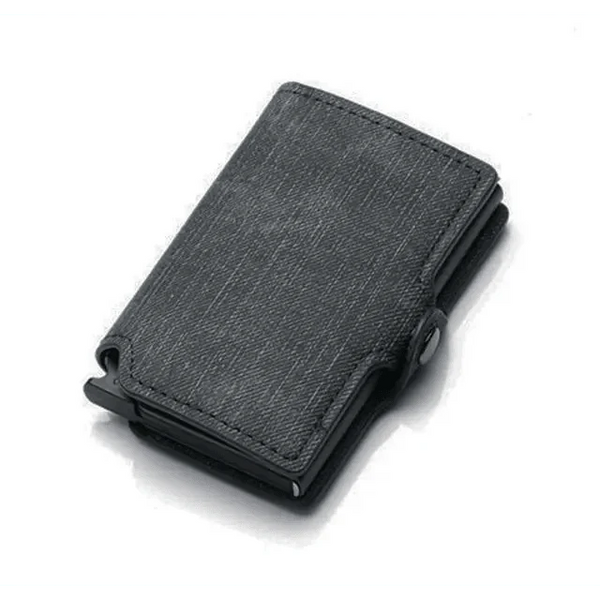 Classic Multifunction Automatic Aluminum Alloy Leather Credit Card Holder Retro New Pop-Up Card Ejector Business Wallets For Men