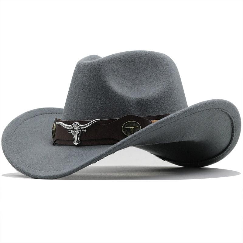 Classic Simple Women Men Wool Western Cowboy Hat Women Men's Western Cowboy Unisex Hat Gentleman Wide Brim Hat Dad Cowgirl Hats Cowgirl Hats With Wide Belt