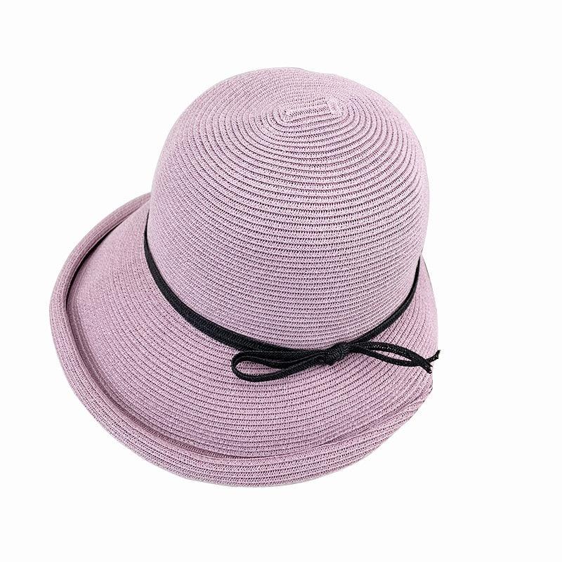 Classic Style Straw Hat Women Foldable Traveling Summer Women's Big Sun Hat Vintage Design Wide Side Straw Hat Female Summer Beach Hat Holiday Party Cap 56-58CM