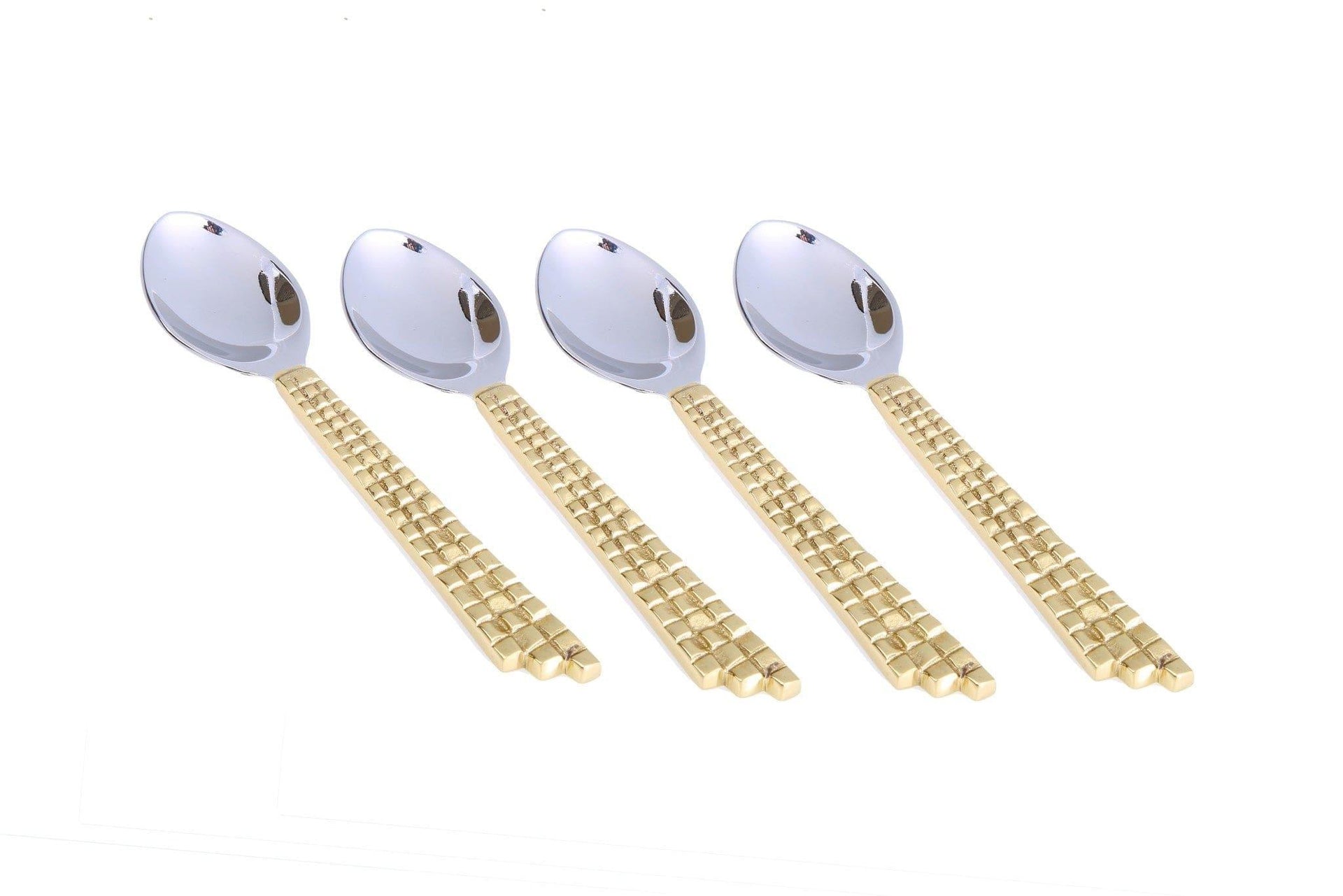 Set Of 4 Dessert Spoons With Mosaic Design - 5