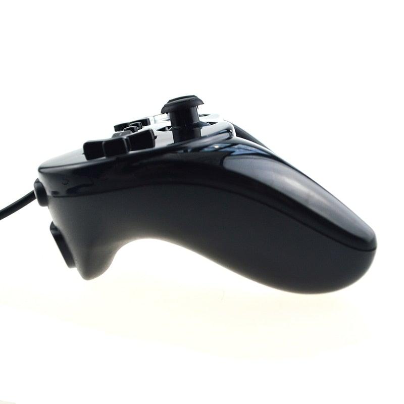 Classic White And Black Wired Pro Remote Game Controller Compatible With PC Laptop