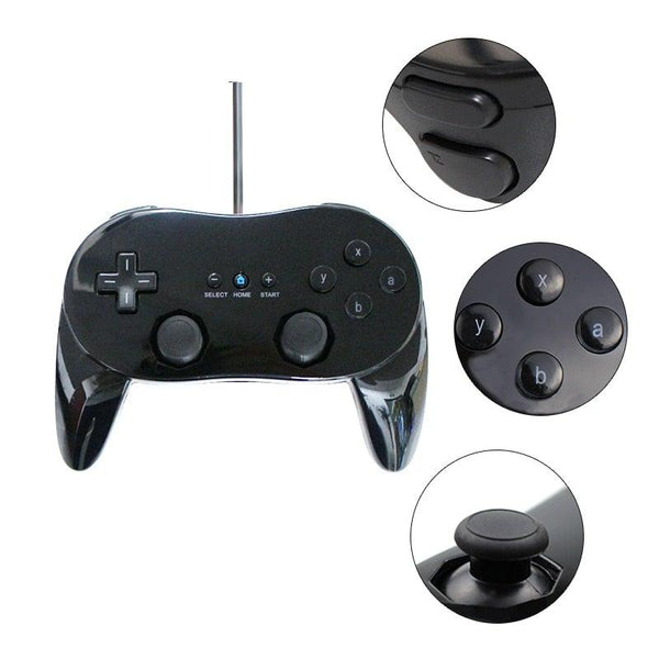 Classic White And Black Wired Pro Remote Game Controller Compatible With PC Laptop