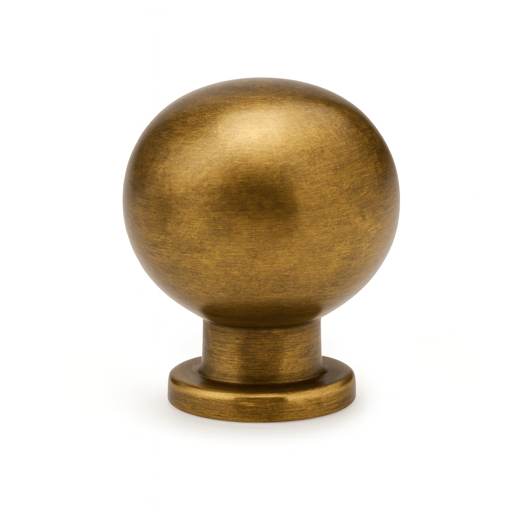 Classic Cabinet Pulls with Backplate - Antique Brass