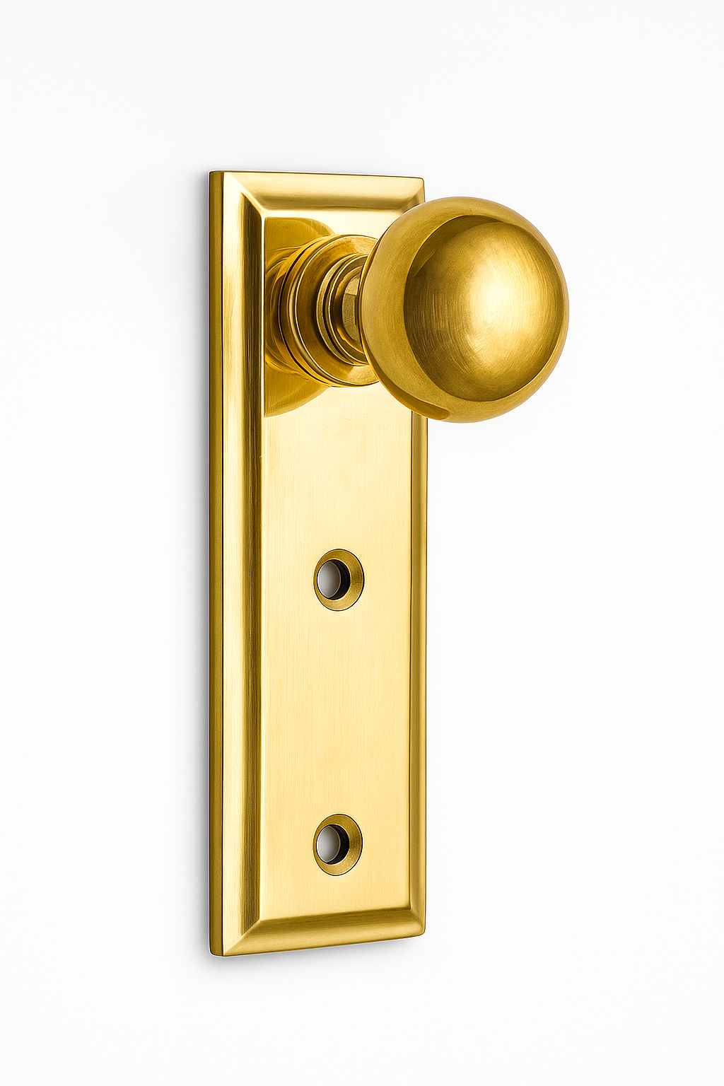 Richmond Cabinet Pulls with Backplate - Unlacquered Brass Polished