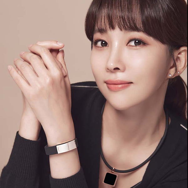 Tera High Power Gauss Magnetic Therapy Necklace - Black Rose Gold