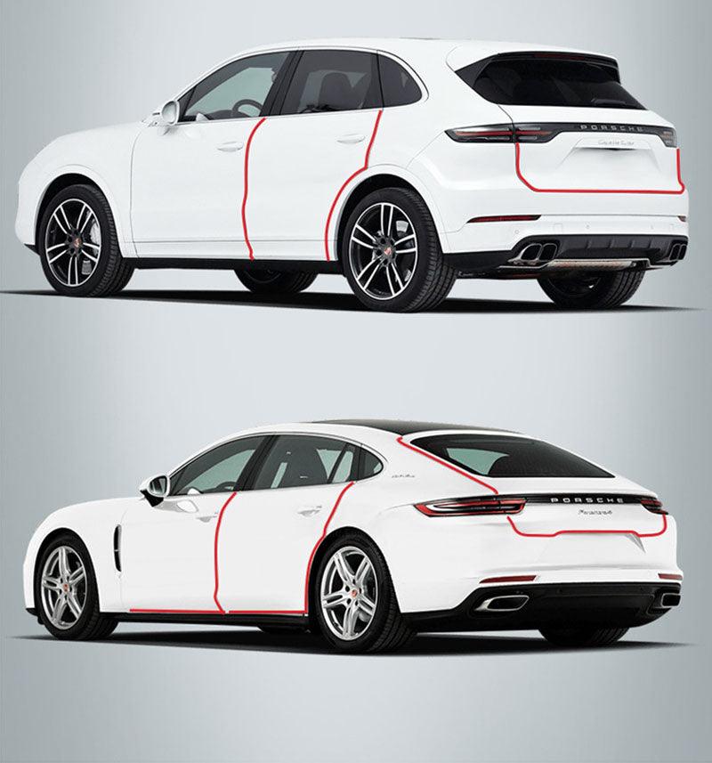 Clear Transparent Protective Film Car Door Edge Car Body Adhesive Strip Car Scratch Protector Auto Paint Anti Scratch Protection Sticker Nano Tape Car Door Edge Guard Clear Universal Door Sill Guard Car Door Trim Edge Guard Protection Film Anti-Collision