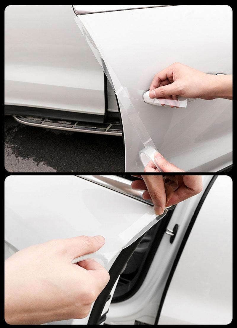 Clear Transparent Protective Film Car Door Edge Car Body Adhesive Strip Car Scratch Protector Auto Paint Anti Scratch Protection Sticker Nano Tape Car Door Edge Guard Clear Universal Door Sill Guard Car Door Trim Edge Guard Protection Film Anti-Collision
