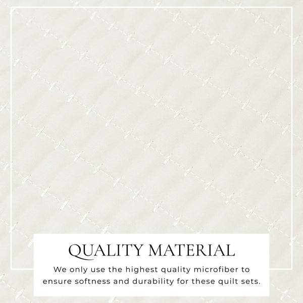 3-Piece Solid Quilt - Alicia Collection Great Bay Home