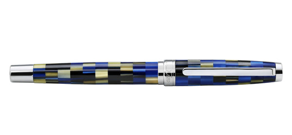 Urbanite Acrylic & Brass Fountain Pen (Medium Nib) - Modern Blue - Gifts for You 'n Me