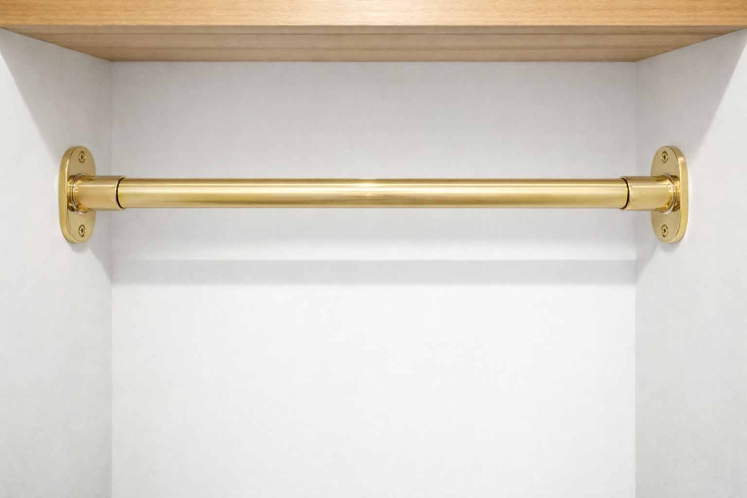 Closet Rod – Unlacquered Polished Brass