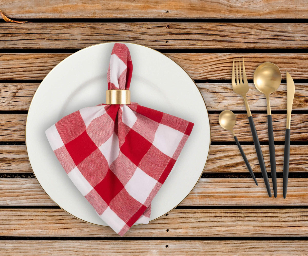 Red Cloth Napkins - Dinner Napkins