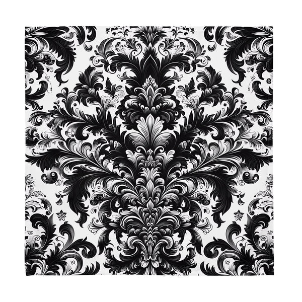 Black and White Damask Cloth Napkin Set – Elegant Reusable Fabric Napkins for Dining & Events