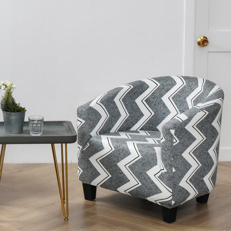 Club Chair Cover Armchair Slipcover Geometric Printed Small Sofa Covers Protect For Pets Chair Decoration Chair Slipcover Decoration Club Chair Cover Spandex Elastic Armchair Slipcover Geometric Printed Small Sofa Covers Protect For Living Room Hotel Bar