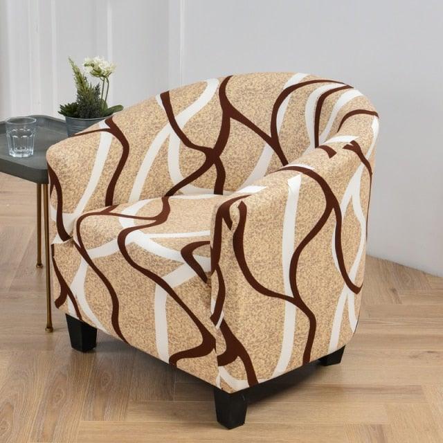 Club Chair Cover Armchair Slipcover Geometric Printed Small Sofa Covers Protect For Pets Chair Decoration Chair Slipcover Decoration Club Chair Cover Spandex Elastic Armchair Slipcover Geometric Printed Small Sofa Covers Protect For Living Room Hotel Bar