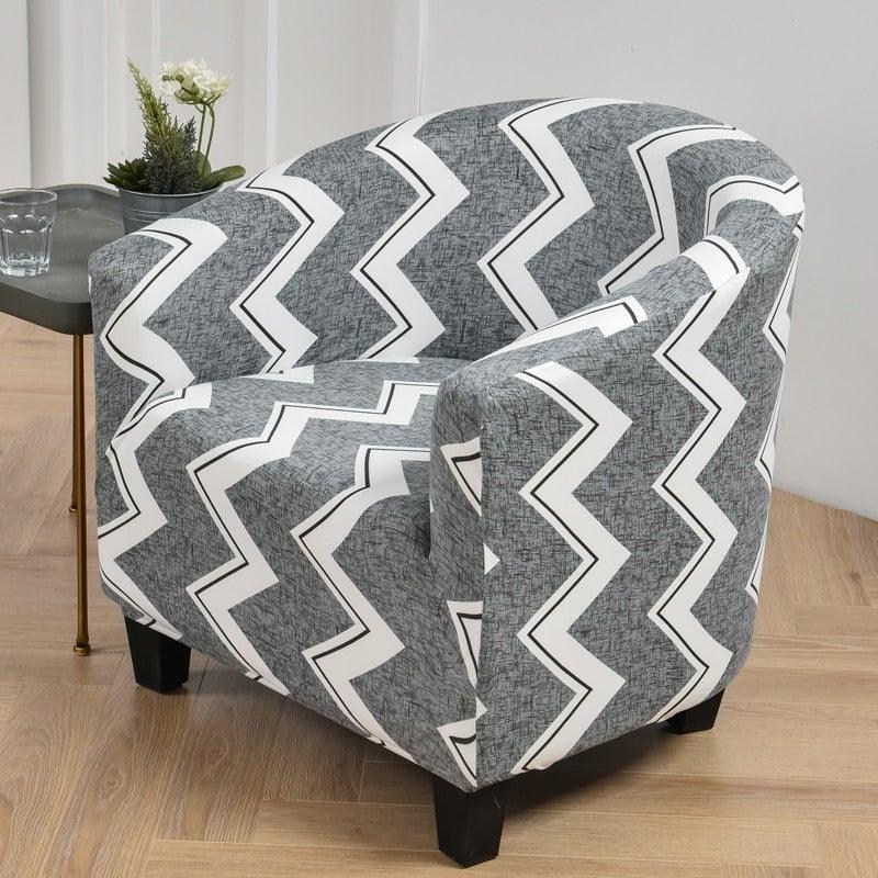 Club Chair Cover Armchair Slipcover Geometric Printed Small Sofa Covers Protect For Pets Chair Decoration Chair Slipcover Decoration Club Chair Cover Spandex Elastic Armchair Slipcover Geometric Printed Small Sofa Covers Protect For Living Room Hotel Bar