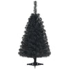 36 Inch Unlit Artificial Christmas Mini Tree with Plastic Stand-Green - Black
