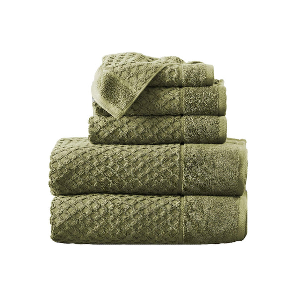 Cotton Diamond Waffle Weave Bath Towel Set - Grayson Collection