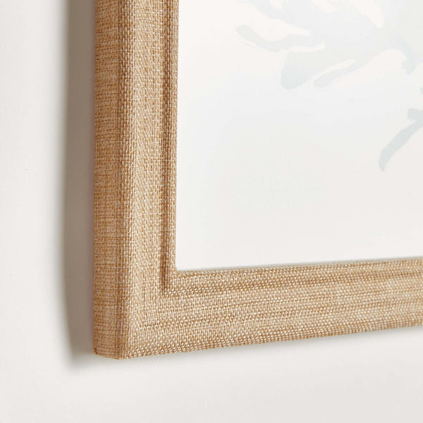 Coastal Framed Coral Silhouette Prints in Natural Wood Frames (Set of 4)