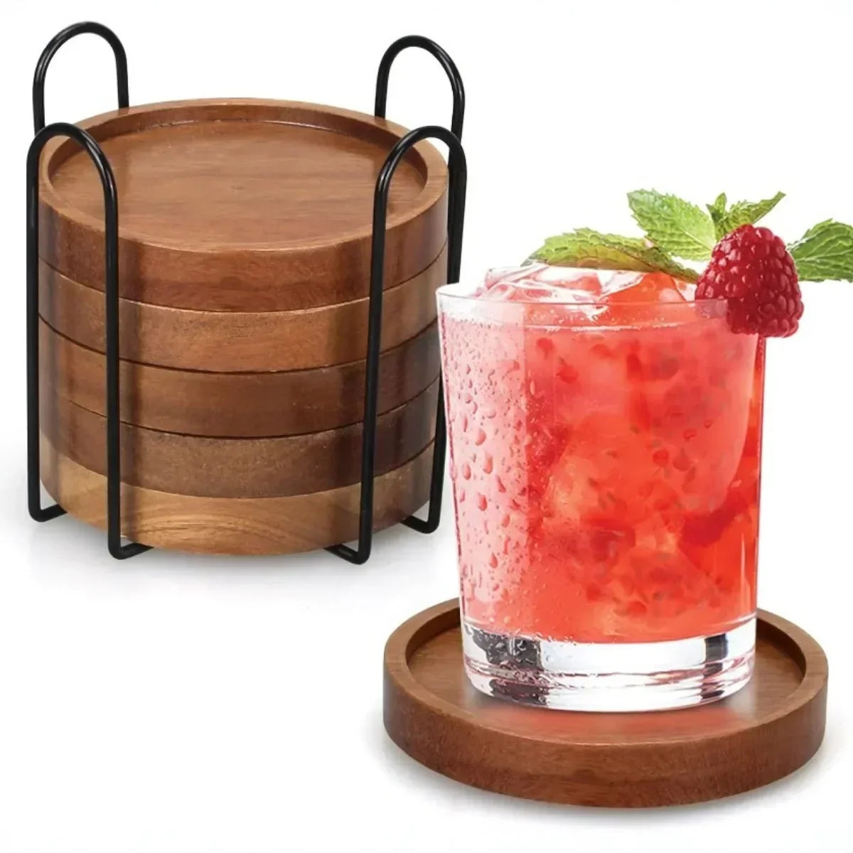 Coasters - Absorbent Wood Set