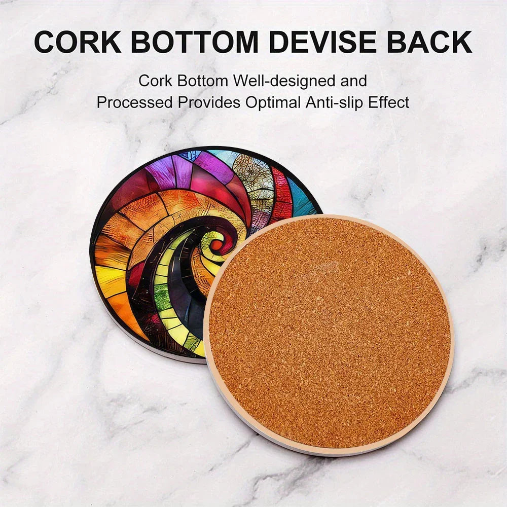Coasters - Decorative Wood Set