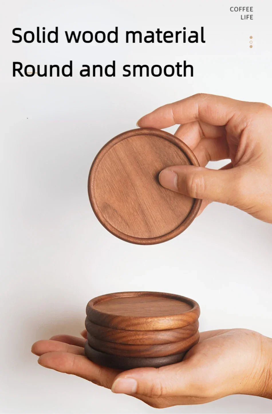 Coasters - Heat Resistant Walnut Wood Square
