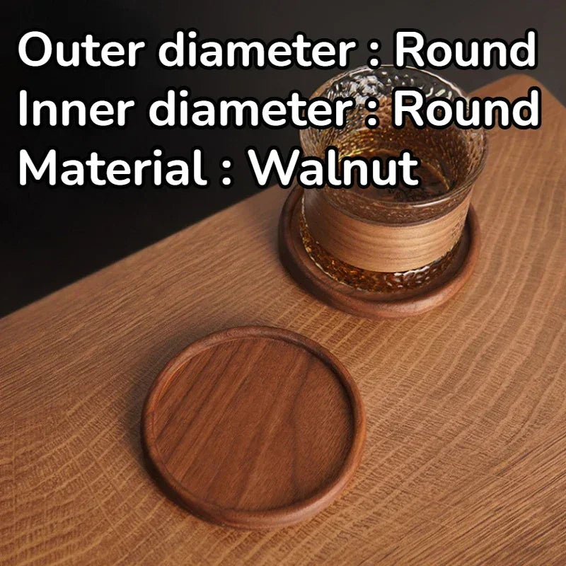 Coasters - Heat Resistant Walnut Wood Square