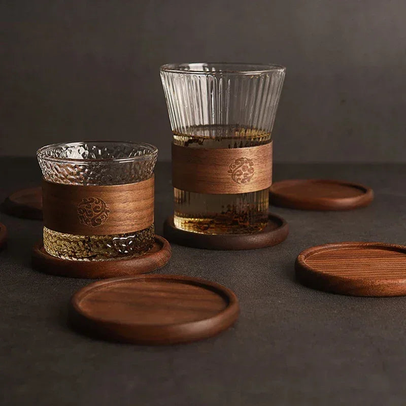 Coasters - Heat Resistant Walnut Wood Square