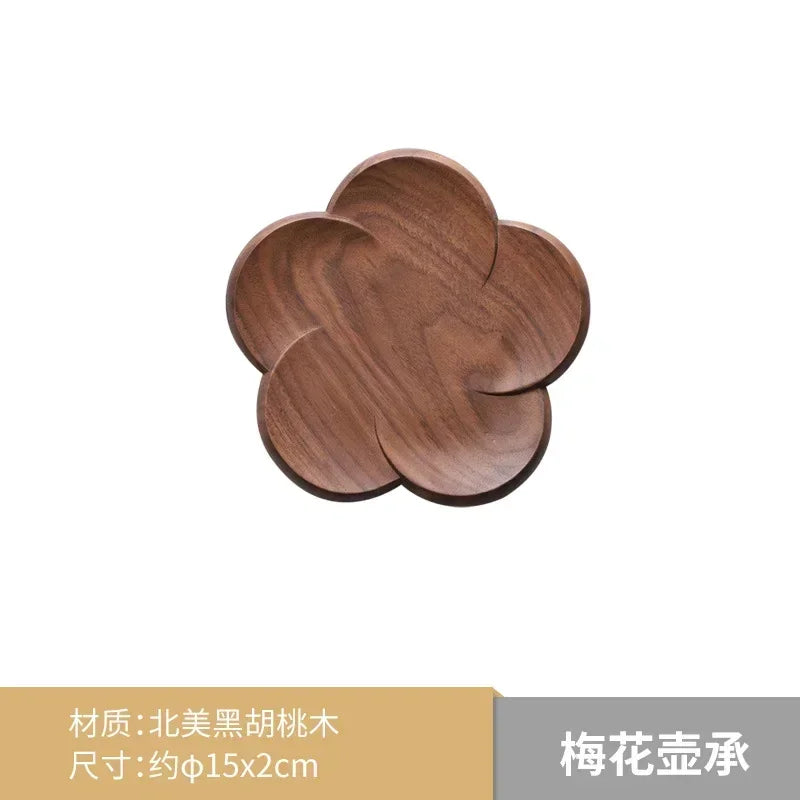 Coasters - Wooden Black Walnut Petal